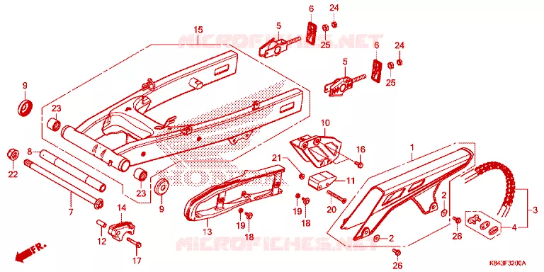 BRAS OSCILLANT Honda MOTO 150 CRF 2024  CRF150LN