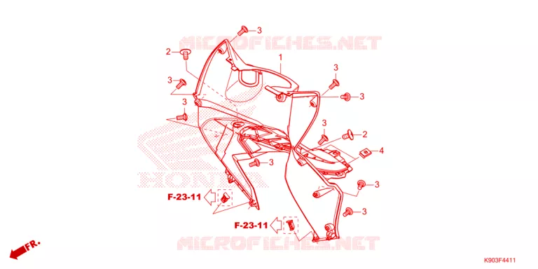 MAIN PIPE COVER (AFP110DF/SF/CSFR) Honda MOTO 110 WAVE 2024  AFS110DFR