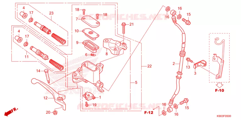 MAITRE CYLINDRE DE FREIN AVANT Honda MOTO 110 WAVE 2023  AFS110CSFP
