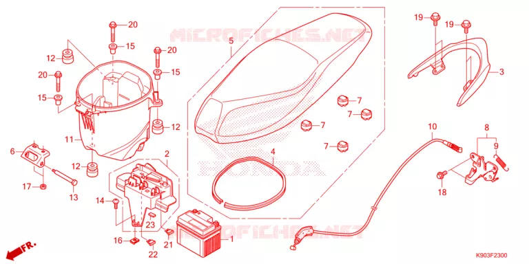 SELLE Honda MOTO 110 WAVE 2023  AFS110CSFP