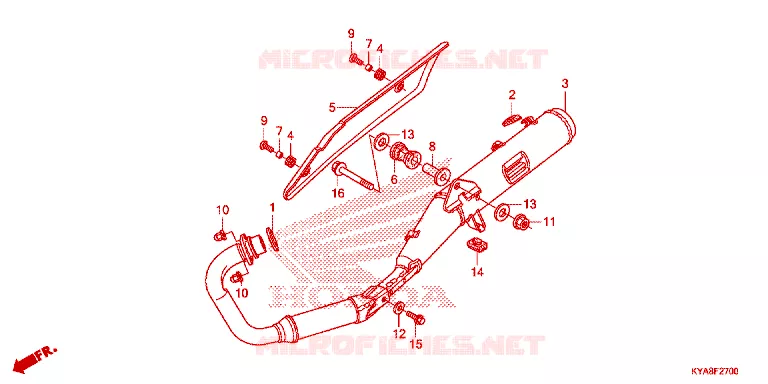 SILENCIEUX D'ECHAPPEMENT Honda MOTO 150 TMX 2025  GL150R
