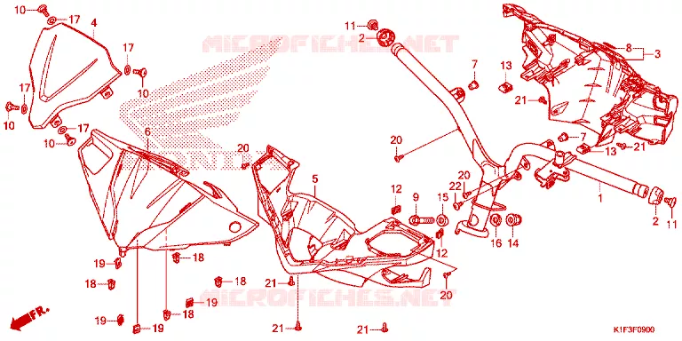 GUIDON - CARENAGE Honda SCOOTER 150 AIR-BLADE 2021  ACA150CAFM