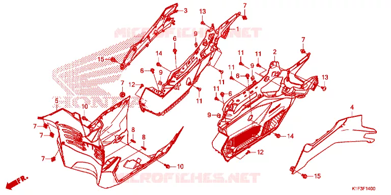 MARCHE PIEDS Honda SCOOTER 150 AIR-BLADE 2021  ACA150CAFM
