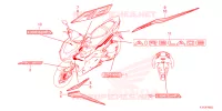 AUTOCOLLANTS pour Honda AIRBLADE 150 2021
