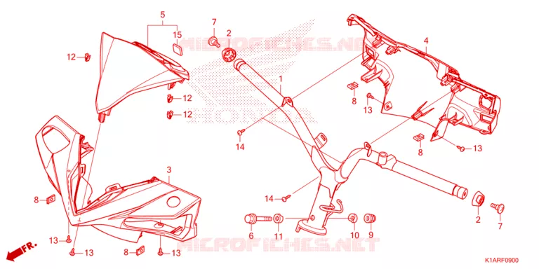 GUIDON - CARENAGE Honda SCOOTER 110 BEAT 2023  ACH110CBFR_PH