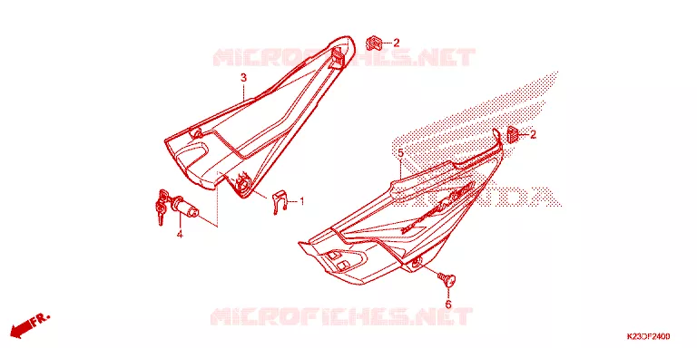 FILTRE A AIR - COUVERCLE LATERAL Honda MOTO 110 CD 2017  CB110CMH