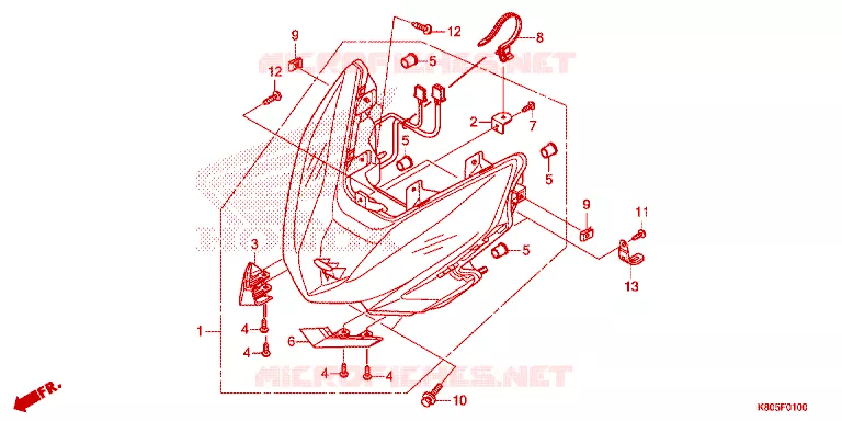 PHARE Honda SCOOTER 125 ELITE 2021  NSC1255SHM
