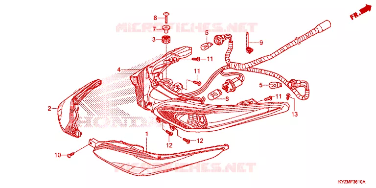 FEUX Honda MOTO 125 FUTURE 2012  AFS125MSD