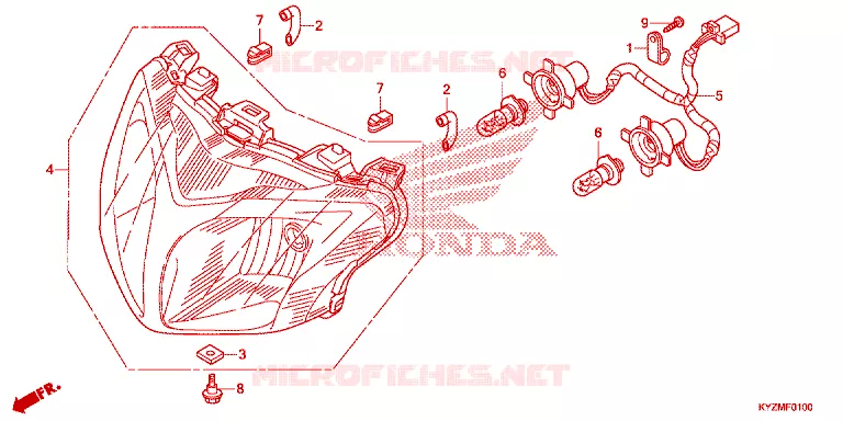 PHARE Honda MOTO 125 FUTURE 2012  AFS125MSD