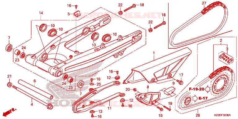 BRAS OSCILLANT Honda MOTO 250 CRF 2017  CRF250LH