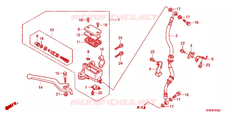 MAITRE-CYLINDRE Honda MOTO 150 MEGA-PRO 2011  GL150MCB