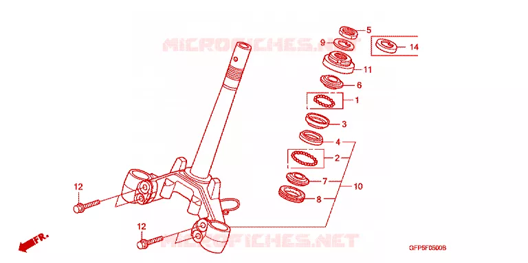 AMORTISSEUR DE DIRECTION Honda MOTO 100 POP 2009  RF1009