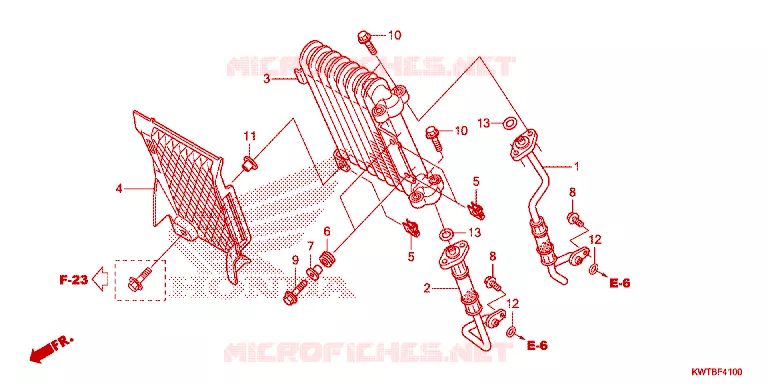 RADIATEUR D'HUILE Honda MOTO 300 XR 2014  XRE300D