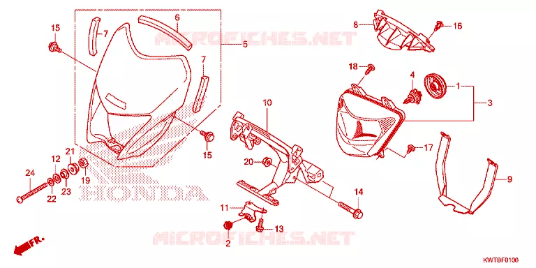 PHARE Honda MOTO 300 XR 2016  XRE300F