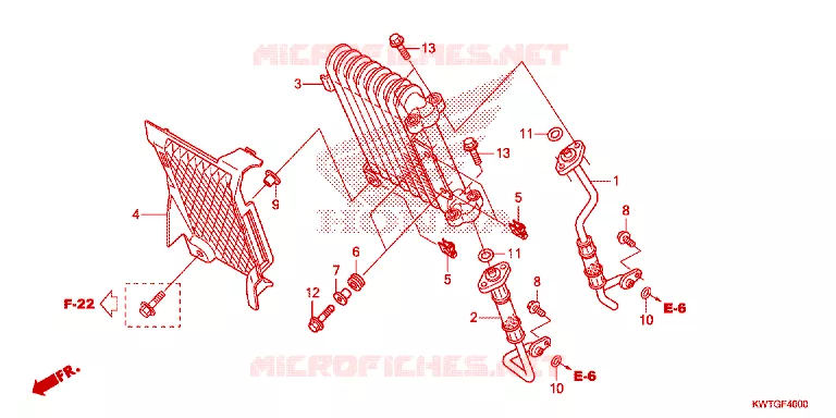 RADIATEUR D'HUILE Honda MOTO 300 XR 2017  XRE300H