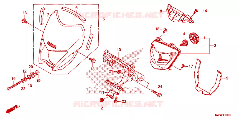 PHARE Honda MOTO 300 XR 2017  XRE300H
