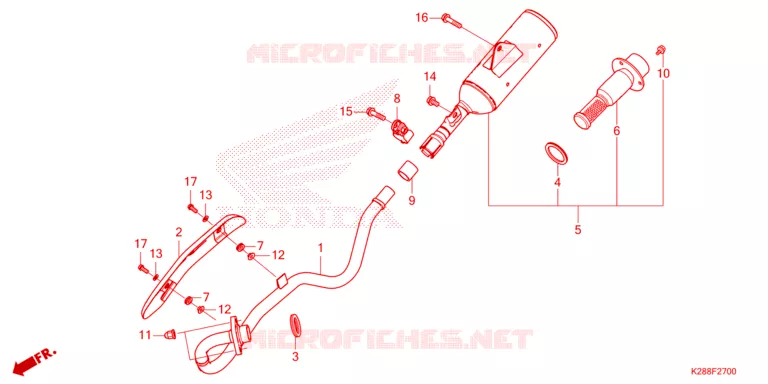 SILENCIEUX D'ECHAPPEMENT Honda MOTO 125 CRF 2025  CRF125FBS
