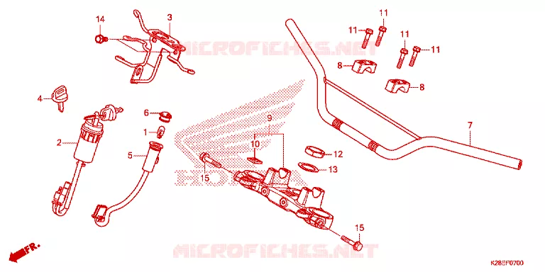 GUIDON Honda MOTO 125 CRF 2023  CRF125FP