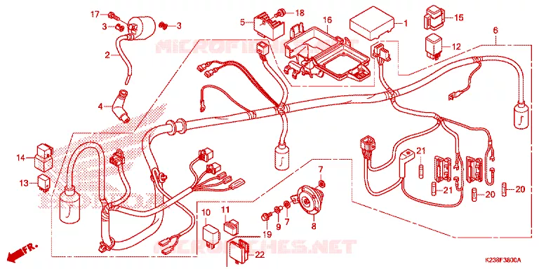 FAISCEAU DES FILS Honda MOTO 110 CD 2014  CB110CME