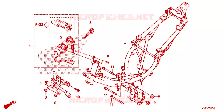CADRE Honda MOTO 110 WAVE 2017  AFS110SPH
