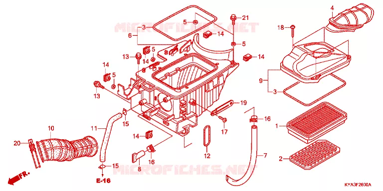 FILTRE A AIR Honda MOTO 150 GL 2012  GL1501WHC