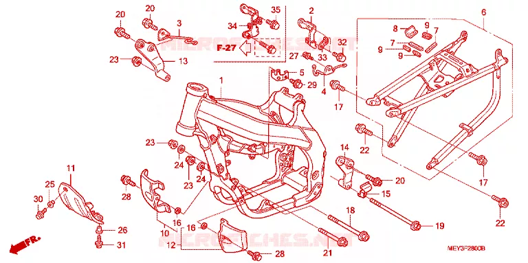 CADRE Honda MOTO 450 CRF 2010  CRF450X9