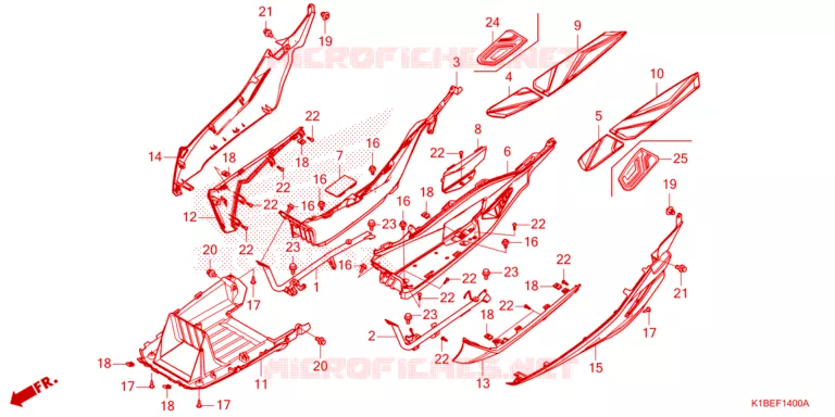 MARCHE PIEDS Honda SCOOTER 250 FORZA 2025  NSS250AS