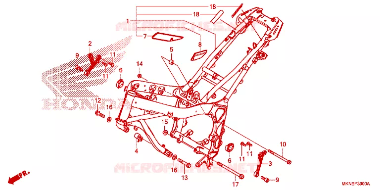 CADRE Honda MOTO 650 CB 2021  CB650RAL