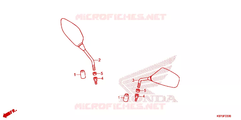 RETROVISEUR Honda SCOOTER 150 PCX 2019  WW150K
