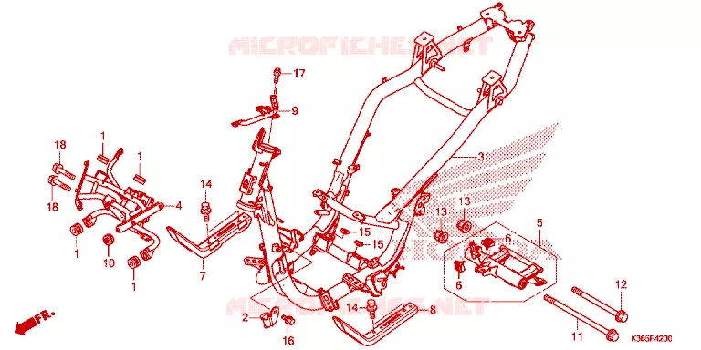 CADRE Honda SCOOTER 150 PCX 2017  WW150H