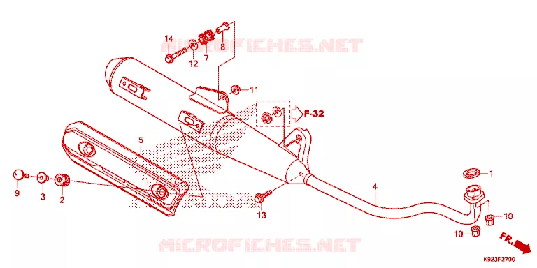 SILENCIEUX D'ECHAPPEMENT Honda MOTO 110 WAVE 2019  AFS110SPH