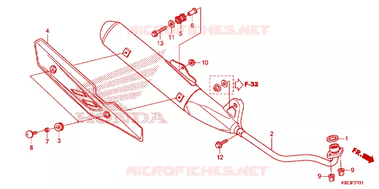 SILENCIEUX D'ECHAPPEMENT Honda MOTO 110 WAVE 2017  AFS110SPH