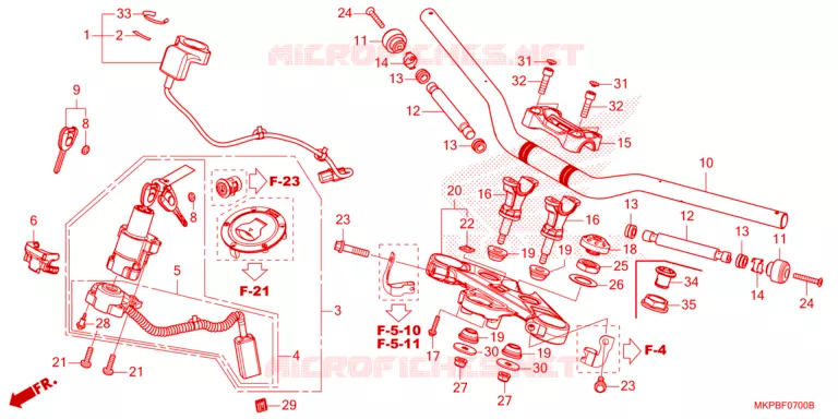GUIDON Honda MOTO 500 CB 2022  CB500FAL