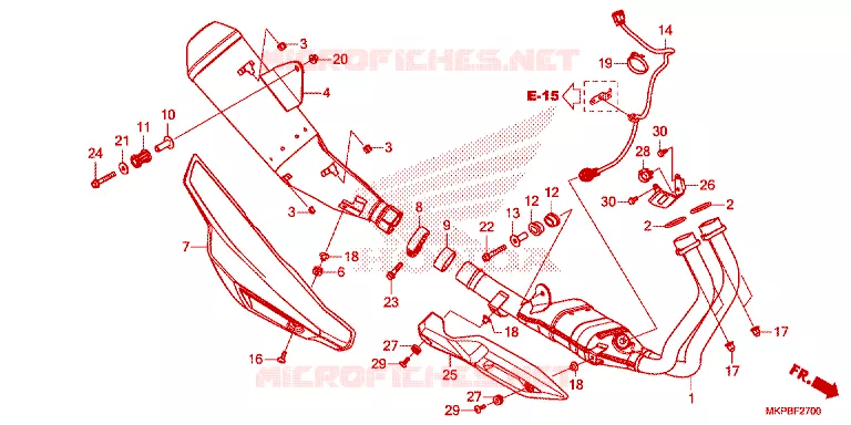 SILENCIEUX D'ECHAPPEMENT Honda MOTO 500 CB 2022  CB500FAL