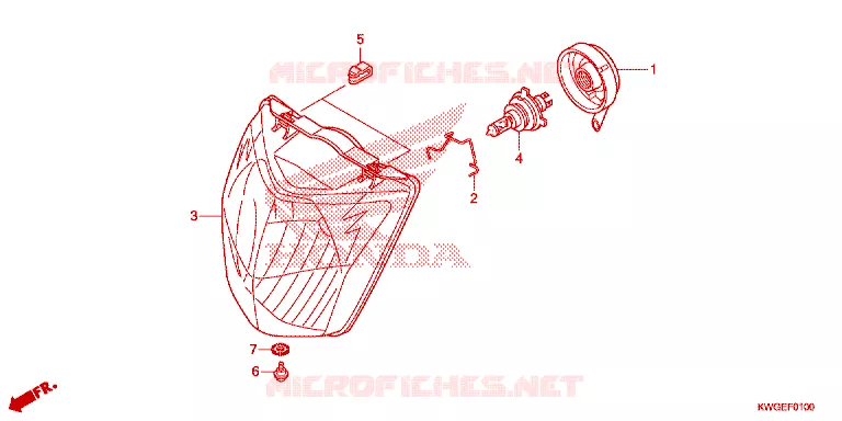 PHARE Honda MOTO 125 CG 2015  CG125ESDF