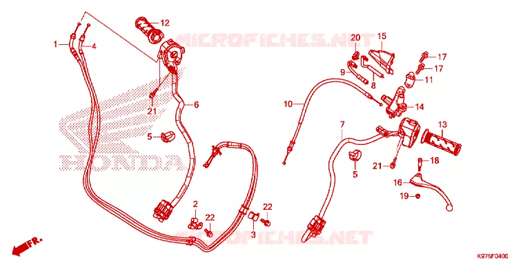 COMMODO - LEVIER - CABLE Honda SCOOTER 150 PCX 2021  WW150M