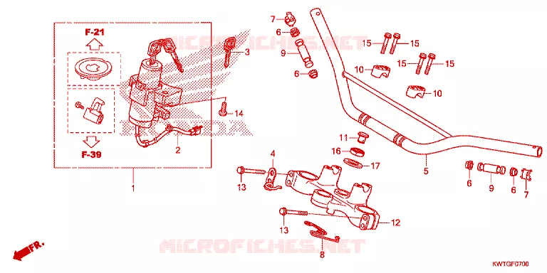 GUIDON Honda MOTO 300 XR 2018  XRE300J