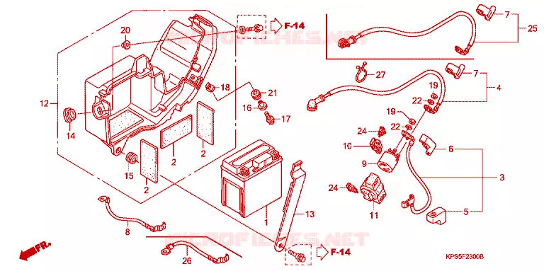 BATTERIE Honda MOTO 230 CRF 2012  CRF230FC
