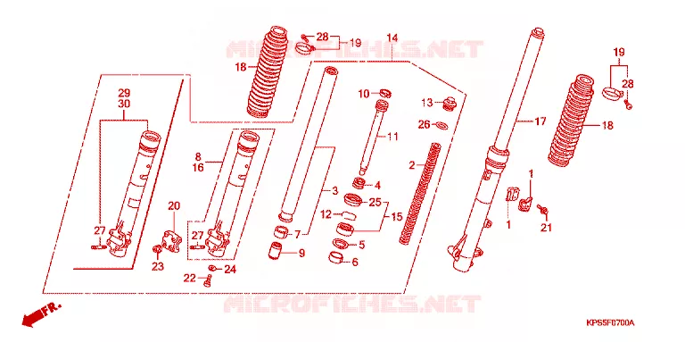FOURCHE Honda MOTO 230 CRF 2012  CRF230FC
