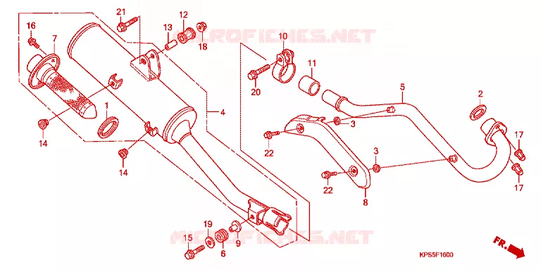 SILENCIEUX D'ECHAPPEMENT Honda MOTO 230 CRF 2014  CRF230FC