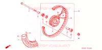 ROUE AVANT pour Honda CG 125 FAN 1LA 2006