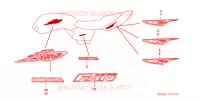 AUTOCOLLANTS pour Honda CG 125 FAN 2LA 2006
