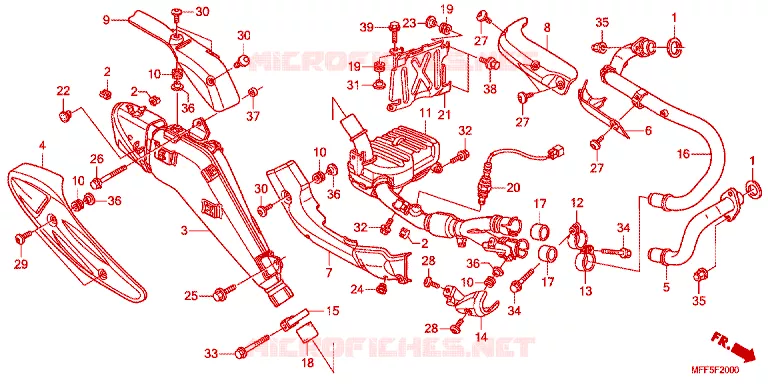 SILENCIEUX D'ECHAPPEMENT Honda MOTO 700 TRANSALP 2011  XL700VAB