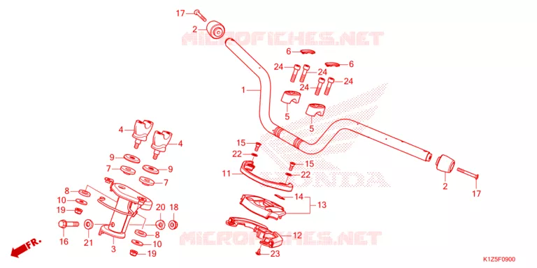 GUIDON - CARENAGE Honda SCOOTER 160 PCX 2023  WW160ADP