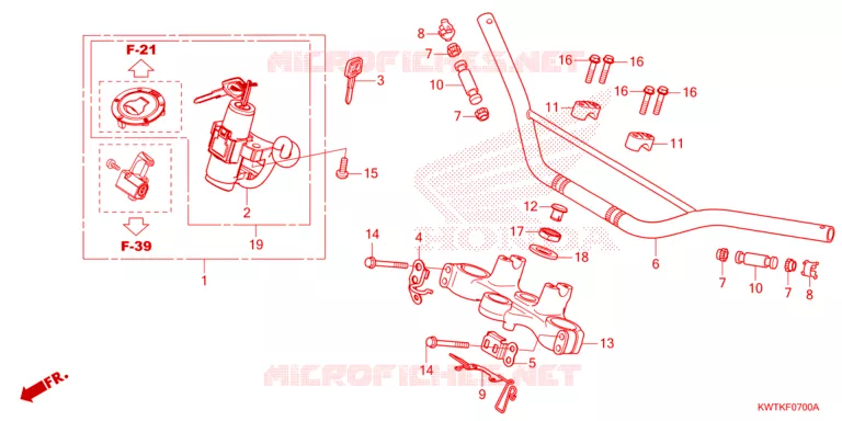 GUIDON Honda MOTO 300 XR 2023  XRE300AP