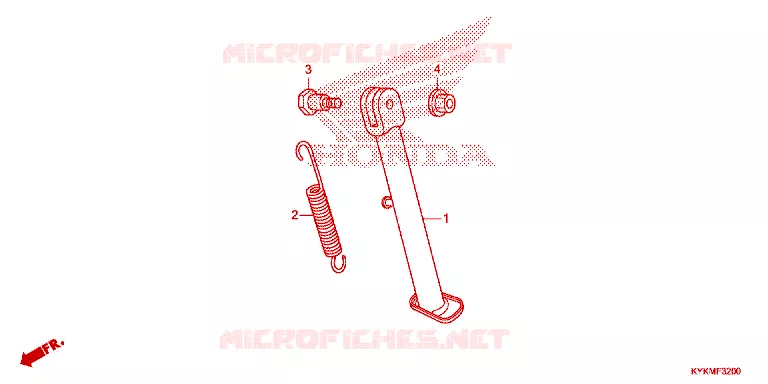 BEQUILLE Honda MOTO 110 CRF 2025  CRF110FS