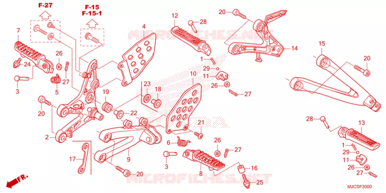 REPOSE PIED Honda MOTO 600 CBR 2025  CBR600RAS