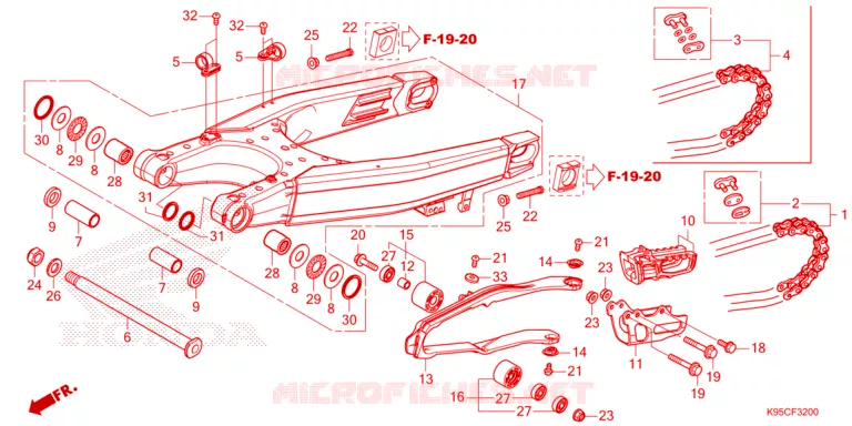 BRAS OSCILLANT Honda MOTO 250 CRF 2025  CRF250RWES