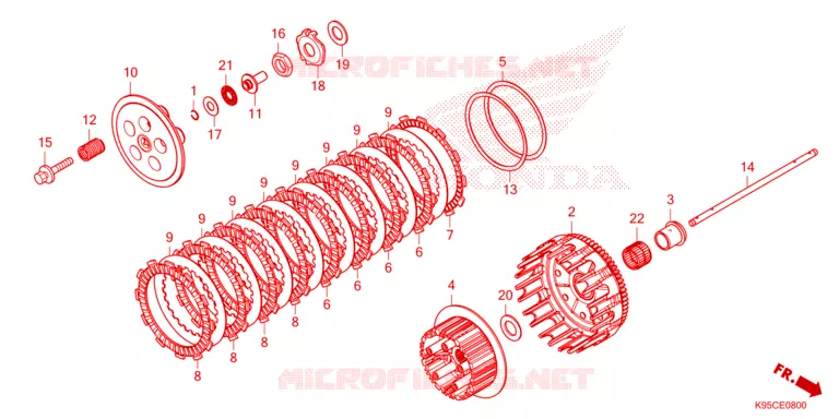 EMBRAYAGE Honda MOTO 250 CRF 2025  CRF250RWES