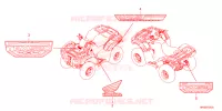 AUTOCOLLANTS pour Honda FOURTRAX 520 FOREMAN RUBICON 4X4 AT DCT EPS ED 2024